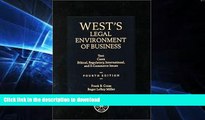 READ BOOK  West s Legal Environment of Business: Text and Cases--Ethical, Regulatory,