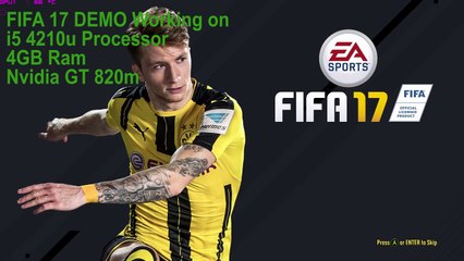 FIFA 17 on 4GB RAM and low pc's