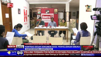 KontraS Tuntut Kemensesneg Cari Dokumen TPF Munir