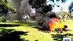 گالف کار میں کیسے آگ لگی اور پھر کیا ہوا دیکھیے اس ویڈیو میں