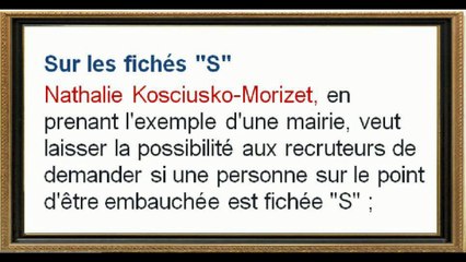 Les fichés "S" Premier débat primaire   de la droite.   Élection présidentielle 2017  Nathalie  Kosciusko-Morizet