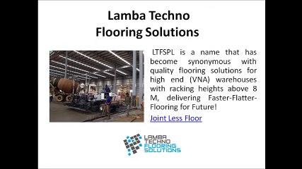 Lamba Techno Flooring - Laser Screed