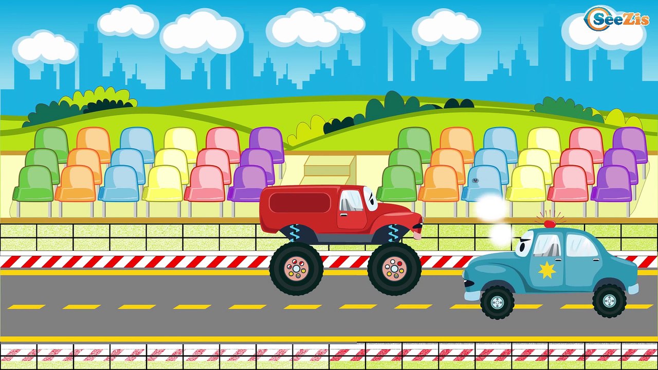 The Fire Truck with The Police Car - Cars & Trucks Cartoons | Emergency Cars Cartoon for kids