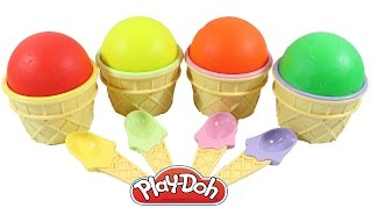 Play Doh Ice Cream Spiderman Peppa Pig Español Kinder Surprise Eggs Mickey Mouse