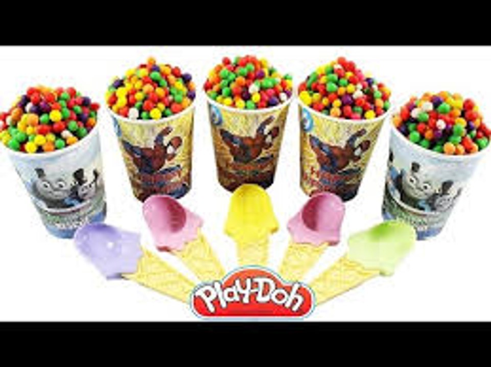 Play Doh Kinder Surprise Eggs SpiderMan Cups Finding Peppa Pig Toys Donald Duck