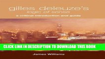 [PDF] Gilles Deleuze s Logic of Sense: A Critical Introduction and Guide Full Collection