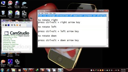 change or rotate direction of pc sreen or display