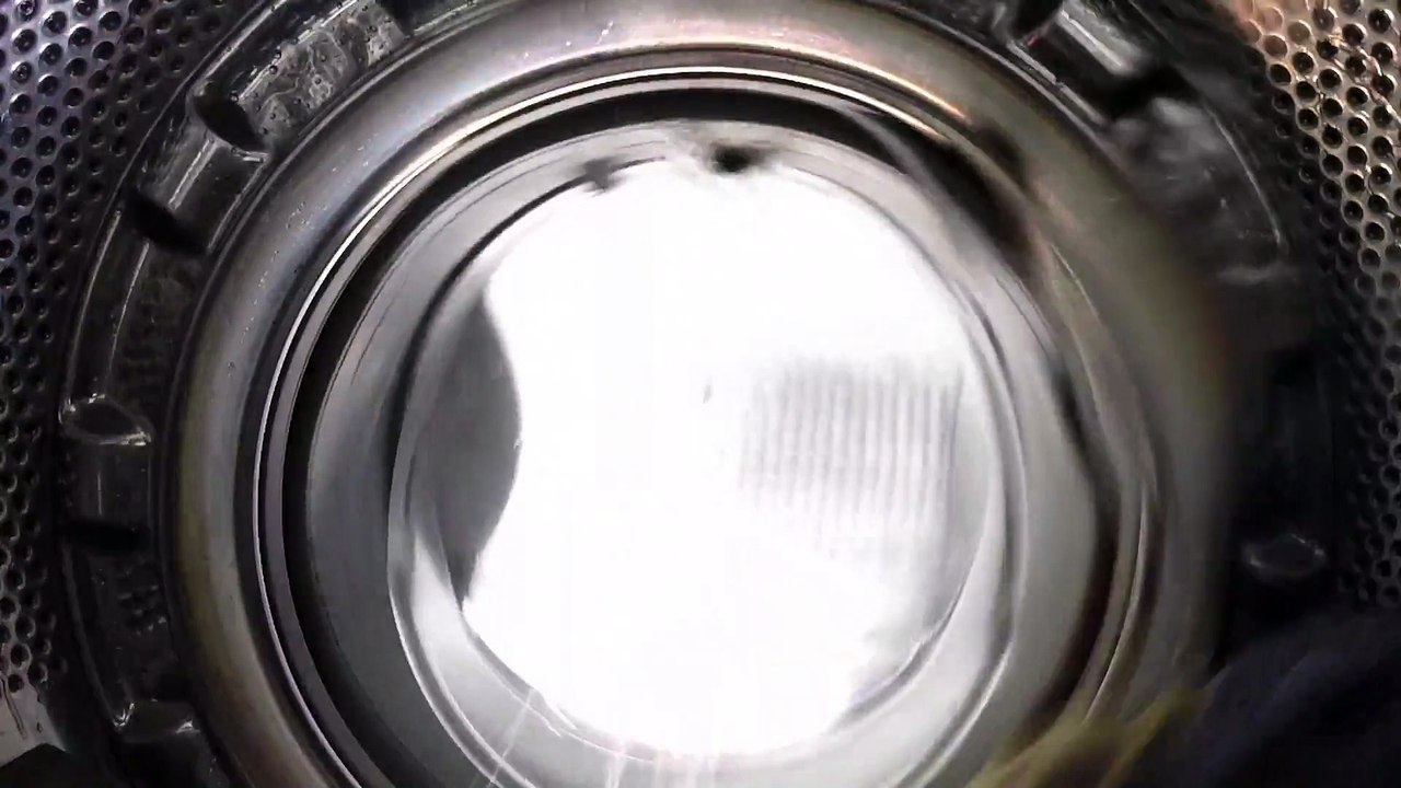 Unique view from inside a washing machine