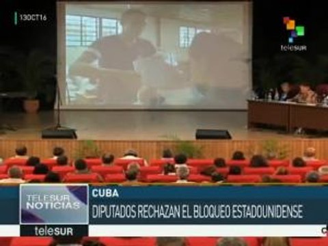 Parlamentarios cubanos exigen el fin del bloqueo estadounidense