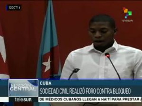 Organizaciones de Cuba exigen fin del bloqueo