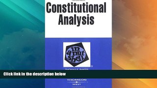 Big Deals  Constitutional Analysis in a Nutshell  Full Read Best Seller