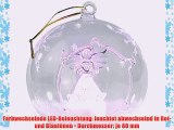 Lunartec Mundgeblasene LED-Glas-Ornamente in Kugelform 4er-Set