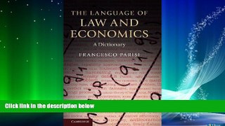 FREE DOWNLOAD  The Language of Law and Economics: A Dictionary  FREE BOOOK ONLINE