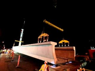 Colocan primera viga en el tramo elevado de la Línea 1 del Metro de Panamá.