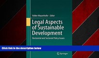 READ book  Legal Aspects of Sustainable Development: Horizontal and Sectorial Policy Issues READ