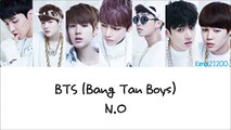 BTS (방탄소년단) - N.O (Hangul/Romanization/English Color)