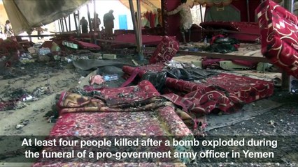 Yemen funeral bombing kills four: security source