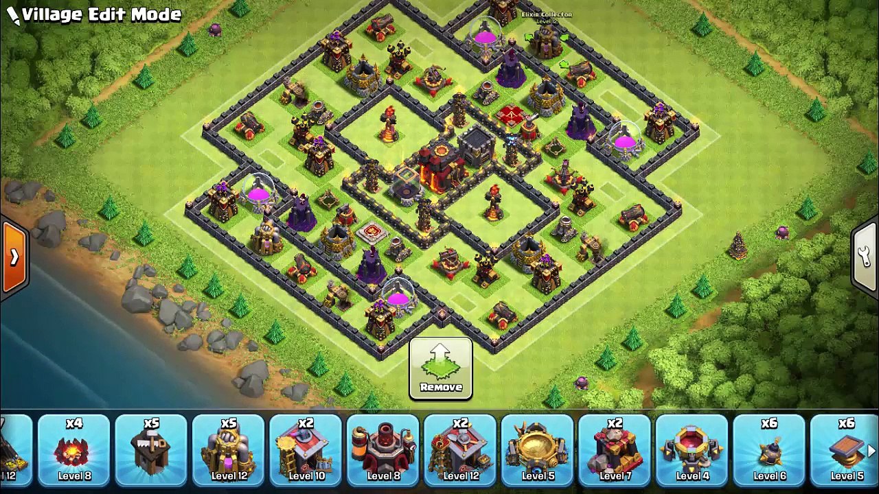 TH10 TROPHY BASE 2016 WITH BOMB TOWER #6