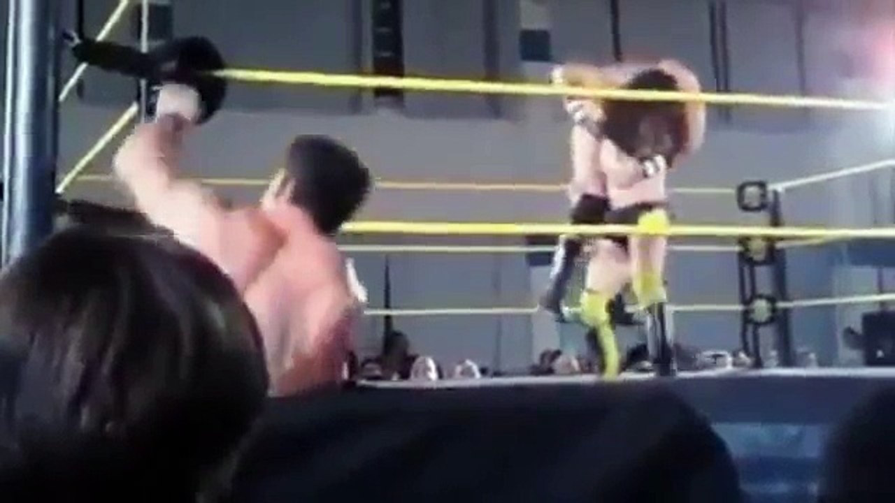 Hideo Itami neck injury at NXT live event -