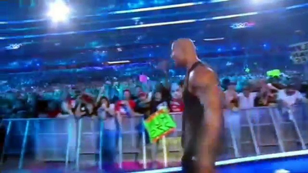 Wwe WrestleMania 2016 HD The Rock and John Cena vs The wyatt Family Bryan Strowman Bray Wyatt