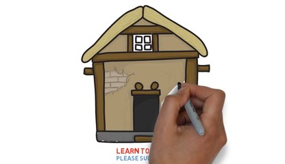 Easy Step For Kids How To Draw a Old House
