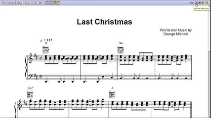 Last Christmas by Wham! - Piano Sheet Music - Teaser