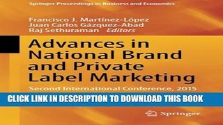 [PDF] Advances in National Brand and Private Label Marketing: Second International Conference,