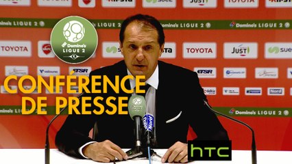 Conférence de presse Valenciennes FC - Chamois Niortais (3-1) : Faruk HADZIBEGIC (VAFC) - Denis RENAUD (CNFC) - 2016/2017