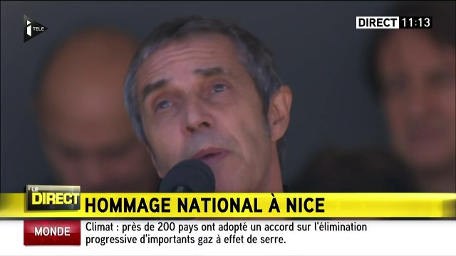 Hommage national à Nice : Julien Clerc vibrant d'émotions