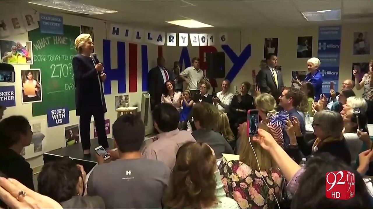 Hillary Clinton's speech to Election Campaign in San Francisco -15-10-2016 - 92NewsHD