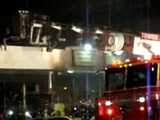 Fire in a hardware store