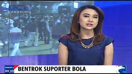 Bentrok Suporter Bola, Dua Mobil Polisi Dirusak