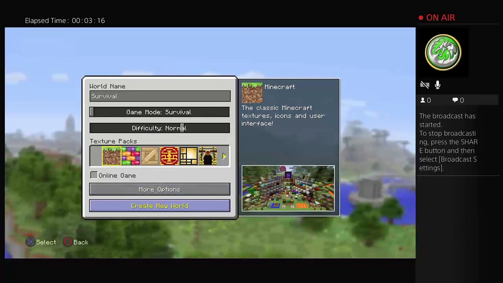 Minecraft survival livestream!!!! (3)