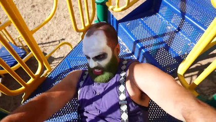 Bearded Joker and Little Joker Girl vs Captain America | Real Life Superhero Movie!