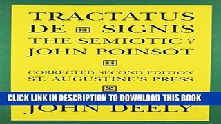 [PDF] Tractatus de Signis: The Semiotic of John Poinsot Popular Collection