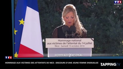 Hommage aux victimes du 14 juillet : Le discours touchant d'une jeune femme endeuillée (vidéo)