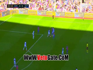 "برشلونة"يتقدم بثلاثيه امام ديبورتيفو لاكورونا