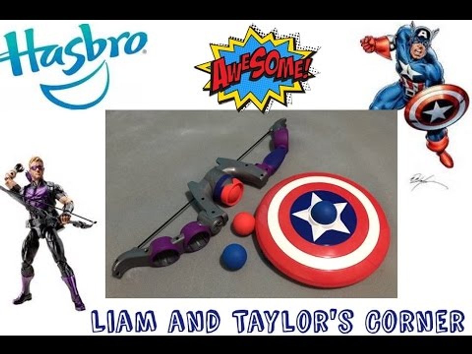 MARVEL Super Hero CAPTAIN AMERICA shield launcher HAWKEYE bow launcher | Unboxing | LTC