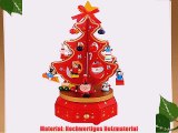 WER Holz Tabletop-WeihnachtsbÃ¤ume mit der Musik Glocke Weihnachtskugeln Miniatur aus Holz Ornamente