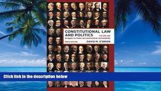 Books to Read  Constitutional Law and Politics: Struggles for Power and Governmental