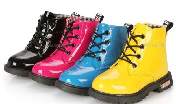 Детские лакированные влагозащитные ботинки отличного качества с Aliexpress