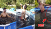This Guy Starts Bathing In Coca-Cola Swimming Pool, And After A Few Seconds…