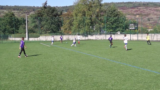 15 octobre 2016, match AS Orcines/Royat U13 Eq1 contre Saint-Amant Tallende (8 à 1) phase de jeu d'un but