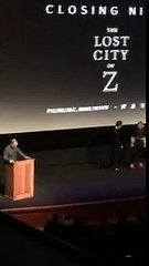 Fan #1: Robert Pattinson & cast at the premiere in Alice Tully Hall #LostCityOfZ TheNYFF