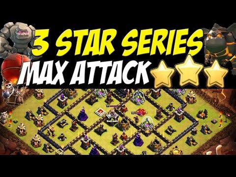 3 Star Series: MAX ATTACK TH9 FASTEST Attack Strategy | OP LALOON/Golavaloon | Clash of Clans