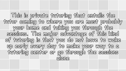 Private Tutoring - What Are Your Options?