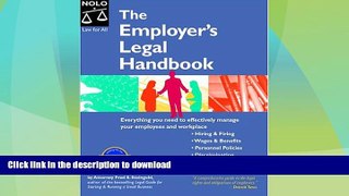 READ  The Employer s Legal Handbook FULL ONLINE