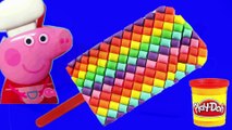 Peppa Pig Toys - Play Doh Toys - Create ice cream rainbow with play dough Frozen