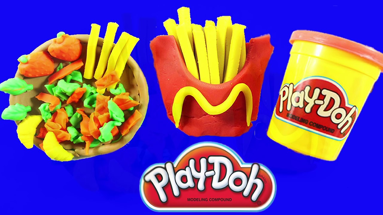 Play doh cake frozen - Peppa pig watch create french fries play dough clay toys