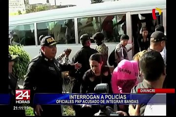Policías acusados de integrar bandas fueron interrogados en la Dirincri
